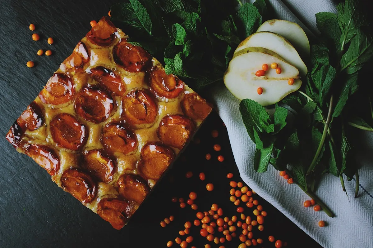 Tarte tatin, crème crue